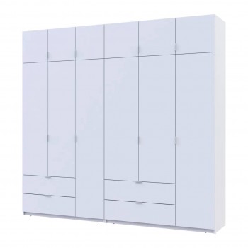 Шкаф для одежды Doros Лукас Белый 3+3 ДСП 255х50х240 DRS-011684 (42005110) Шкаф для одежды Doros Лукас Белый 3+3 ДСП 255х50х240 DRS-011684 (42005110)
