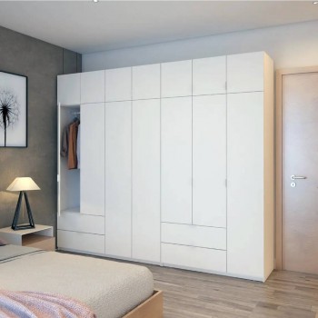 Шкаф для одежды Doros Лукас Белый 3+4 ДСП 280х50х240 DRS-011686 (42005118) Шкаф для одежды Doros Лукас Белый 3+4 ДСП 280х50х240 DRS-011686 (42005118)