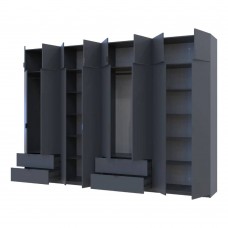 Шкаф для одежды Doros Лукас Графит 4+4 ДСП 340х50х240 DRS-011701 (42005141)