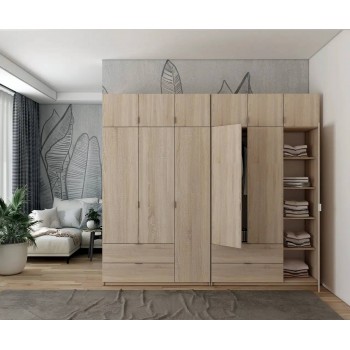 Шкаф для одежды Doros Лукас Дуб сонома 3+3 ДСП 270х50х240 DRS-011705 (42005115) Шкаф для одежды Doros Лукас Дуб сонома 3+3 ДСП 270х50х240 DRS-011705 (42005115)