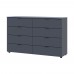 Комод Doros Рон 8 Графит 8 Ящиков 130х38х81 DRS-011775 (41516173)
