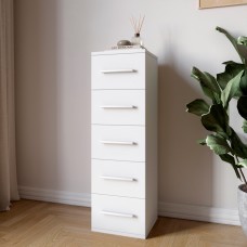 Комод 5 ящиков М-ЗОН Джеко 300 Нимфея Альба (белый) (MZN-031016)