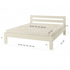 Двуспальная деревянная кровать Mebigrand Бавария Орех светлый 160х200 см 