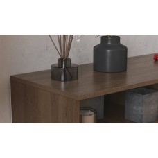 Тумба под телевизор Кентуки Ferrum-decor 45x139x38 Черный металл ДСП Дуб Сонома Трюфель 16 мм (FRD-106731)