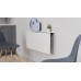 Обеденный стол-трансформер Ника настенный Ferrum-decor 420x900x500 Черный металл ДСП Белое 16 мм (FRD-105164) Обеденный стол-трансформер Ника настенный Ferrum-decor 420x900x500 Черный металл ДСП Белое 16 мм (FRD-105164)